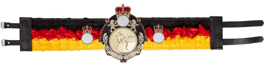 QUEENSBURY THAI BOXING SILK CHAMPIONSHIP BELT- QUEEN/B/TBOG/SILK - AVAILABLE IN 6 COLOURS
